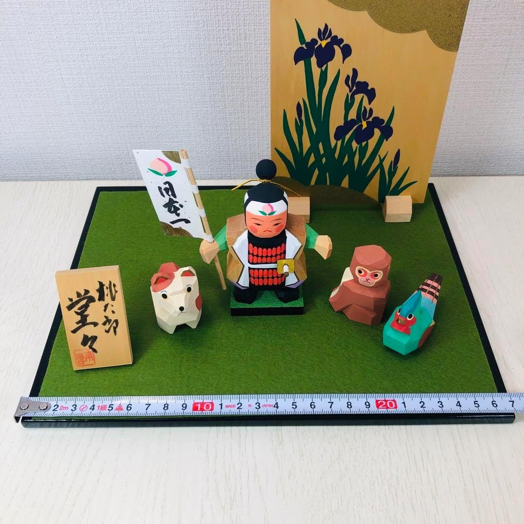 一刀彫 桃太郎 南雲 五月人形（5月人形 木彫り） 桃太郎堂々 五